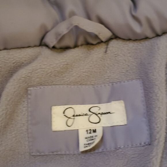 Jessica Simpson Puffer Winter Coat Jacket MAUVE Quilted INFANT Girl 12 Months - Picture 13 of 16